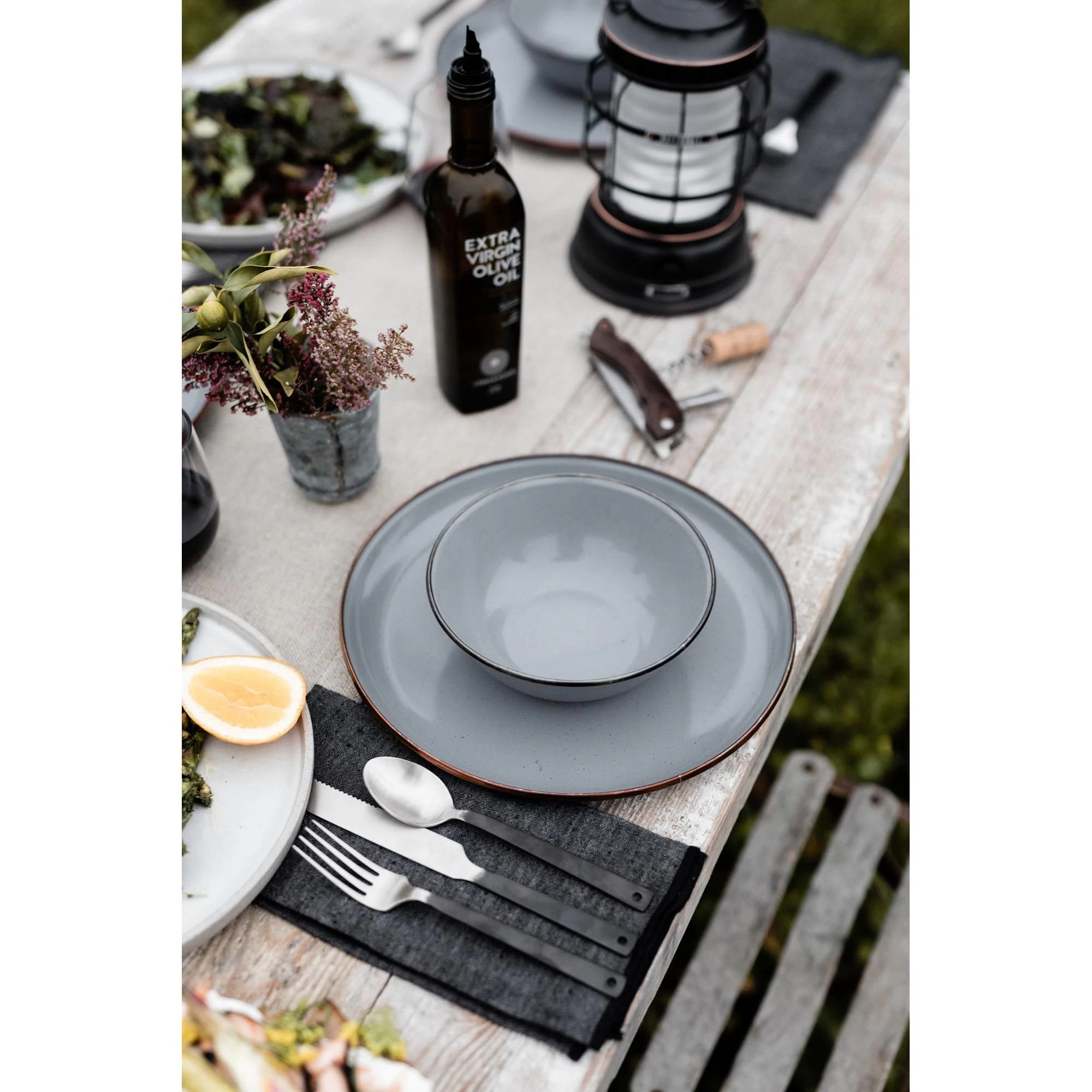 Barebones Emaille plat bord ø 280 mm grey 2-pack Barebones Emaille Plat Bord ø 280 Mm Grey 2-pack -Lafuma-Winkel 107141 900 03 1