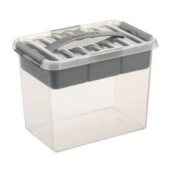 Sunware Q-Line Multi Opbergbox 9 Liter Transparant Metaal