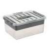 Sunware Q-Line Multi Opbergbox 15 Liter Transparant Metaal -Lafuma-Winkel 108254 099 01