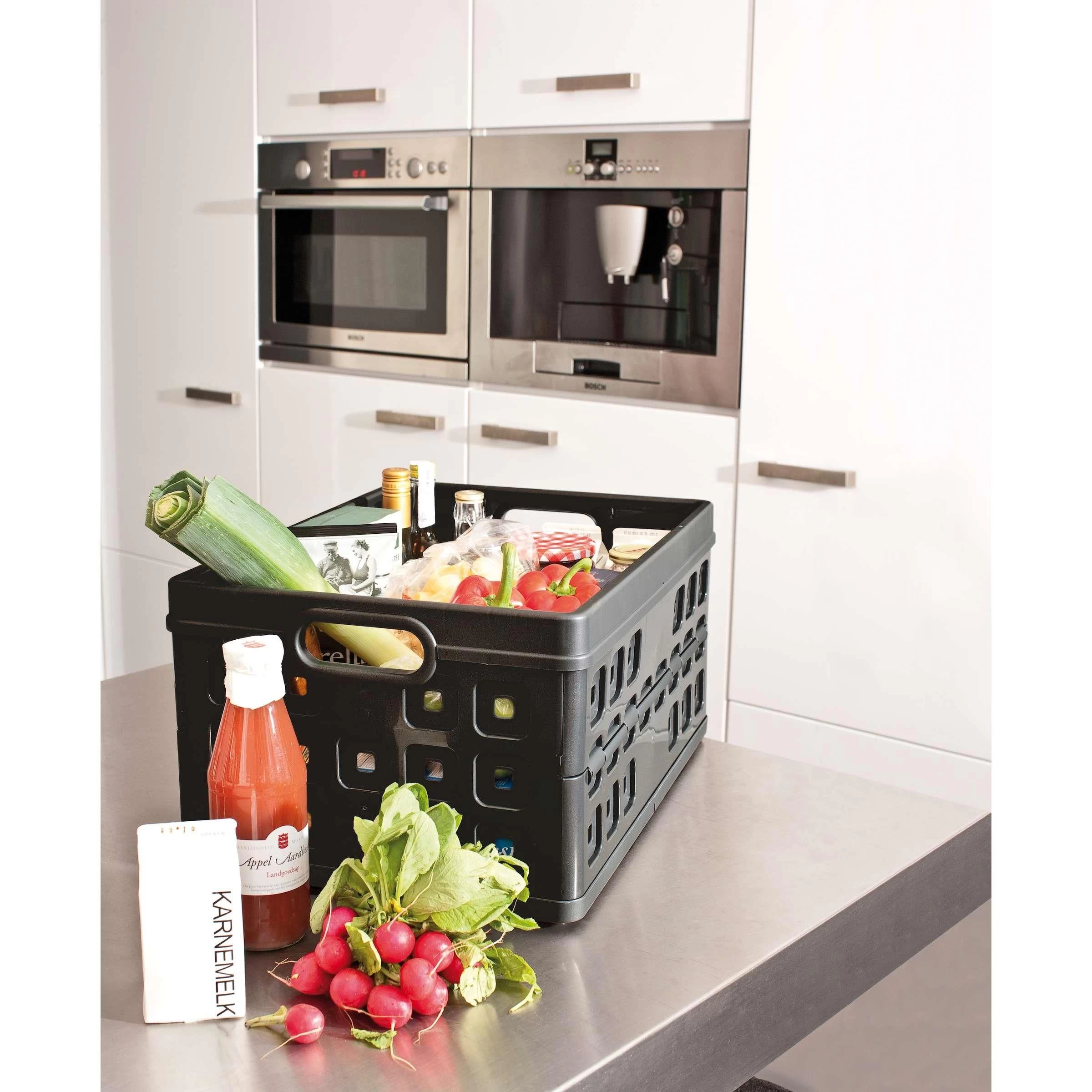 Sunware Square vouwkrat 32 liter zwart Sunware Square Vouwkrat 32 Liter Zwart -Lafuma-Winkel 108288 990 02 3