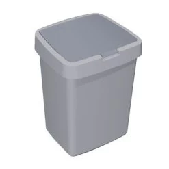 Sunware Delta Prullenbak 10L Met Klep Deksel Grijs