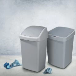 Sunware Delta Prullenbak 10L Met Klep Deksel Grijs 4 Sunware Delta Prullenbak 10L Met Klep Deksel Grijs -Lafuma-Winkel 108312 900 03 1