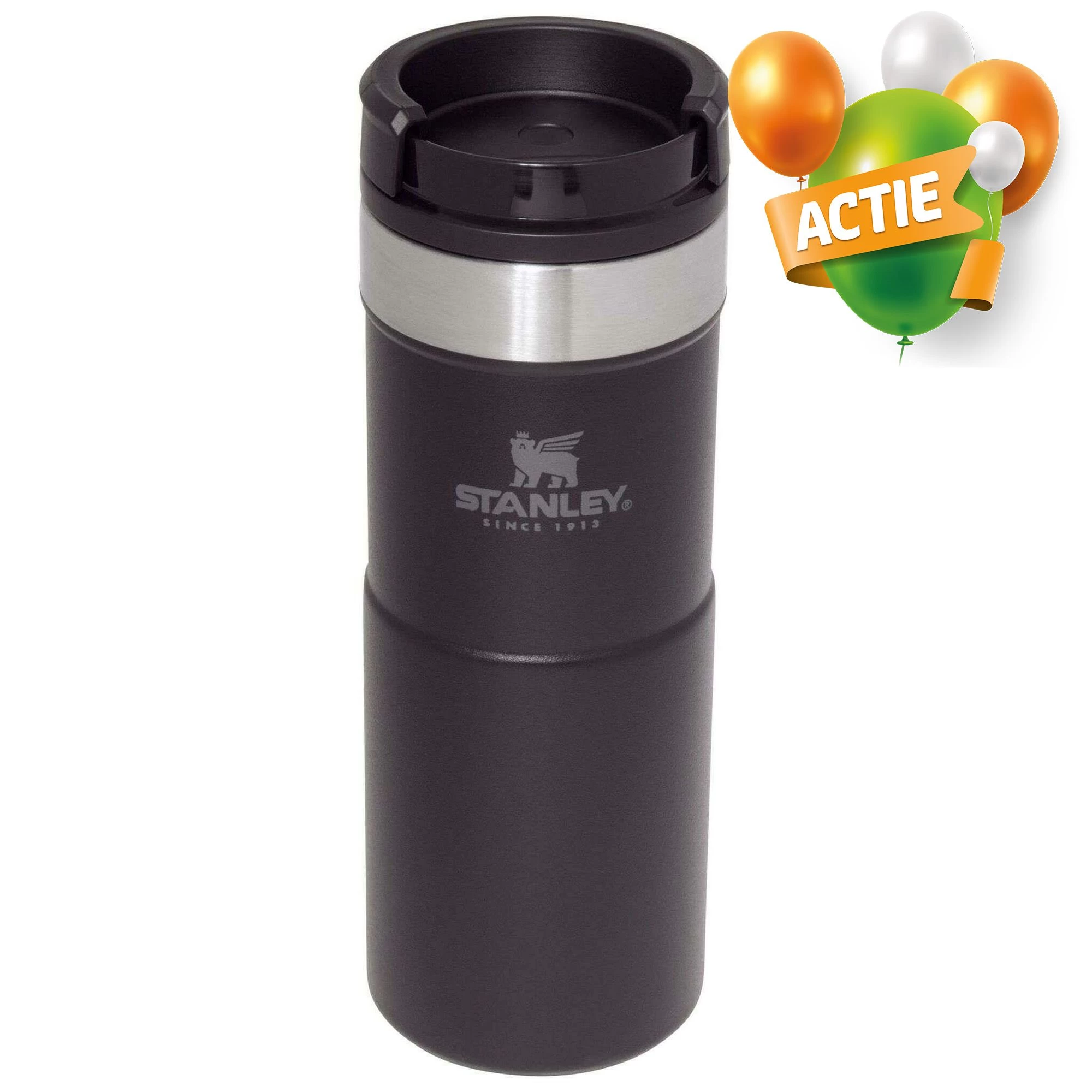 Stanley PMIThe NeverLeak Travel thermosbeker 250 ml mattblack Stanley PMIThe NeverLeak Travel Thermosbeker 250 Ml Mattblack -Lafuma-Winkel 115089 990 01