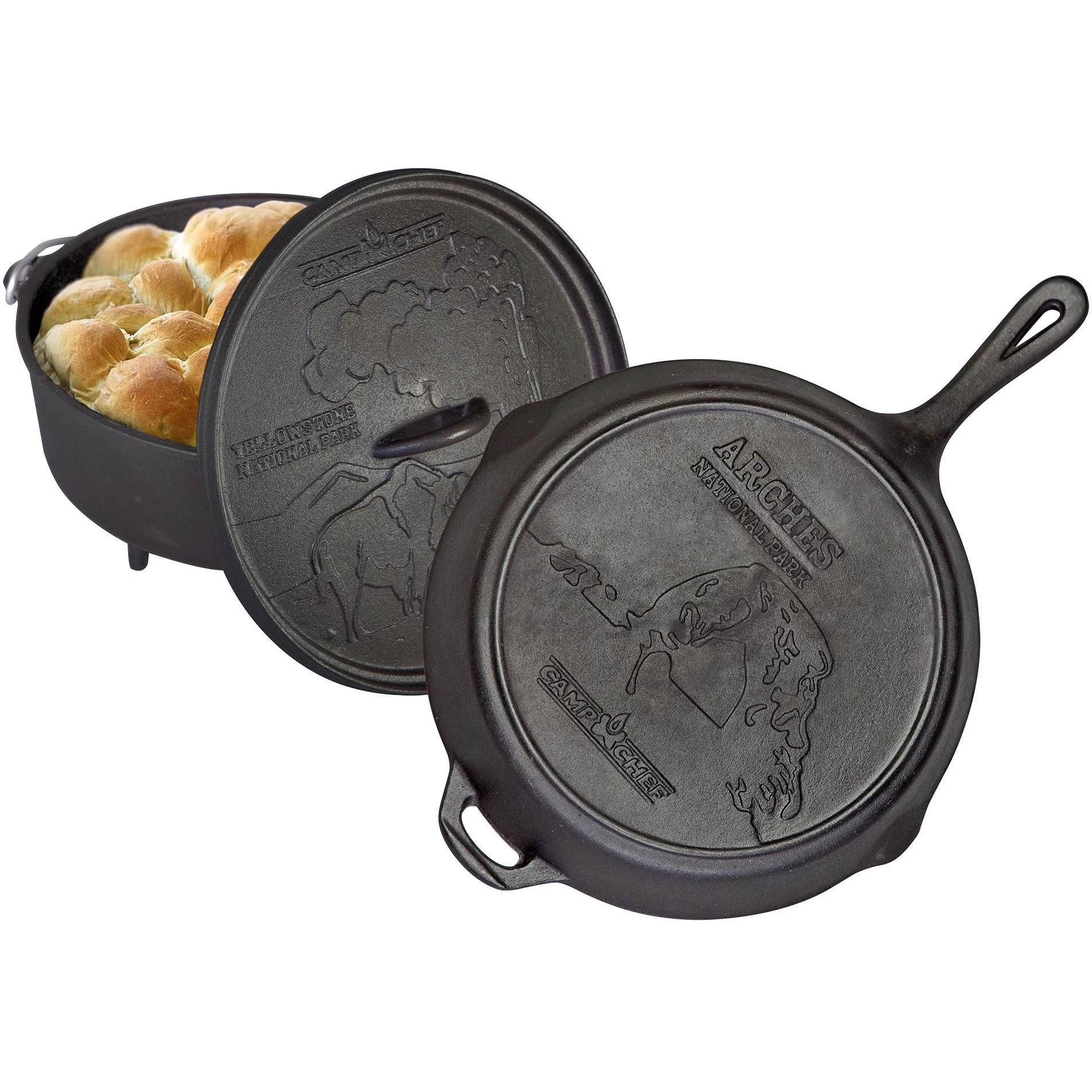 Camp ChefNationals Parks gietijzeren pannenset 3-delig Camp ChefNationals Parks Gietijzeren Pannenset 3-delig -Lafuma-Winkel 118415 990 01 1