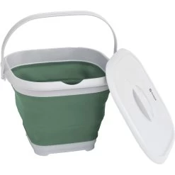 Outwell Collaps Opvouwbare Emmer Vierkant Met Deksel 9 Liter Shadow Green